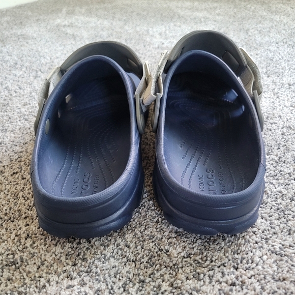 Classic Crocs All-Terrain Clogs Slides Blue Unisex Men's Sz 10 Woman's Sz 12 - Picture 4 of 5